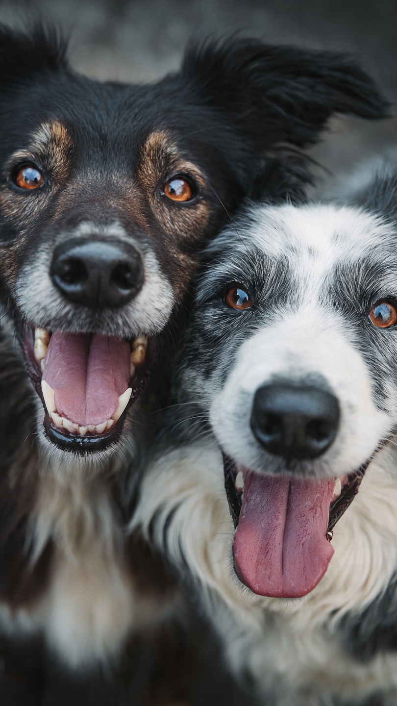 Happy animals in a park